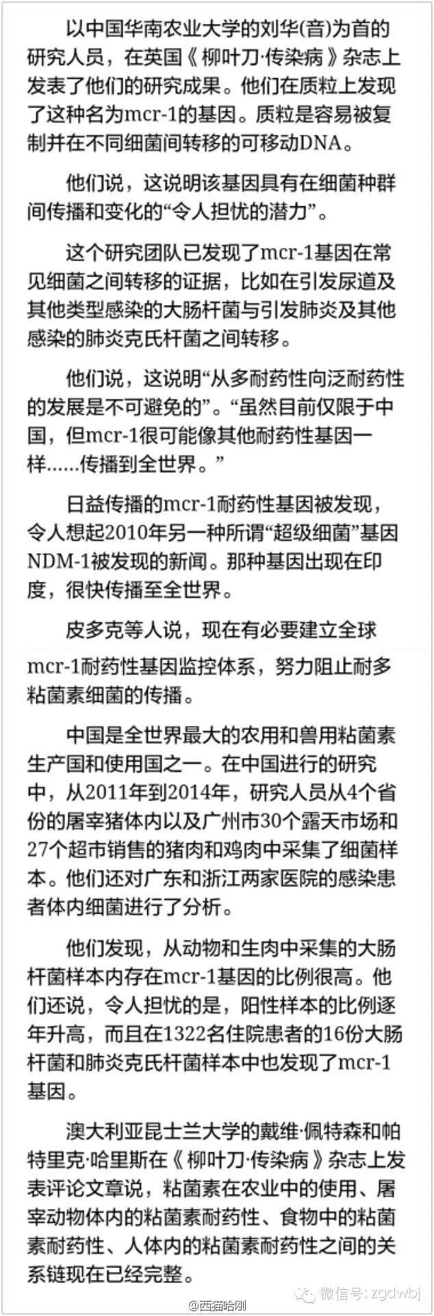 热点丨中国人和猪体发现“超级细菌”，多黏菌素即将禁用？