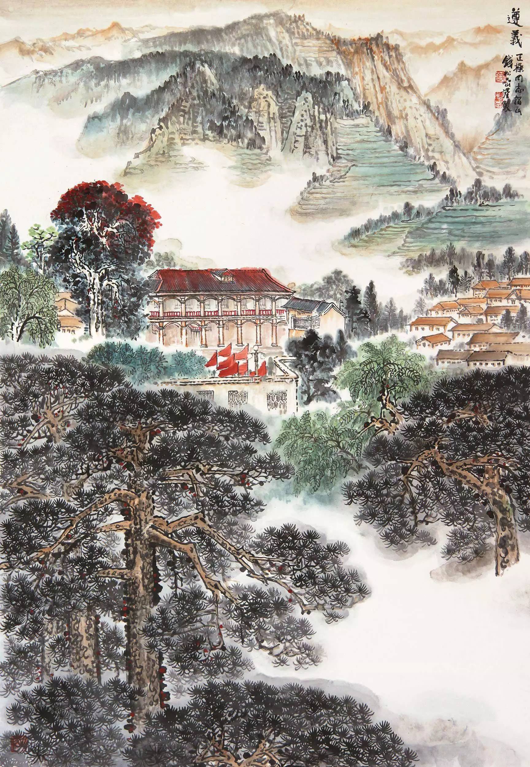 国画大师钱松岩山水艺术作品欣赏(组图)