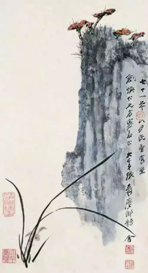 静赏:张大千的兰花图