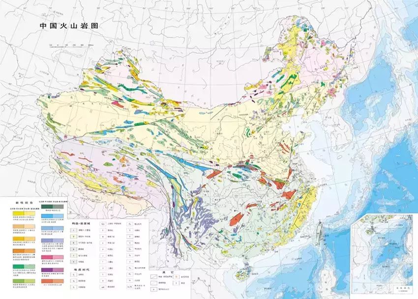 中国火山岩图