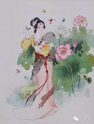 堪怜咏絮才 <wbr>金簪雪里埋 <wbr>--- <wbr>林黛玉与薛宝钗画册判词