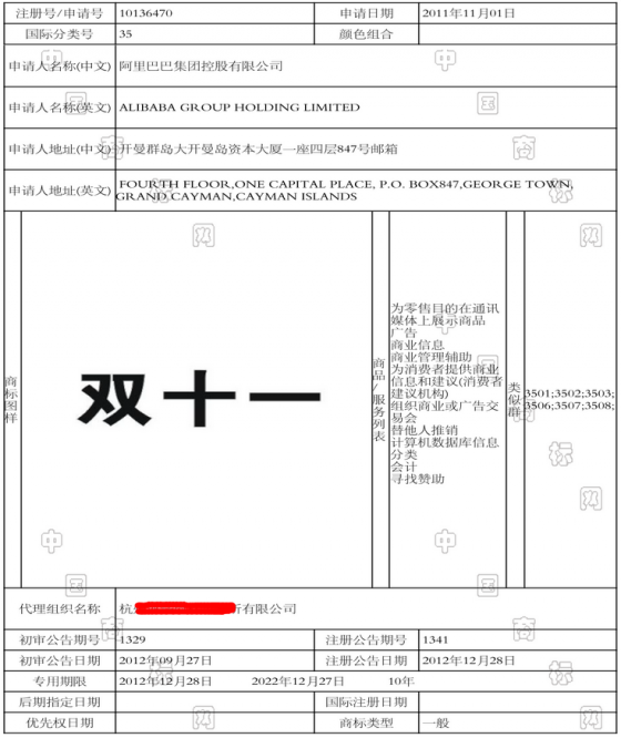 详解 “双十一”商标和有关双十一网传的流言