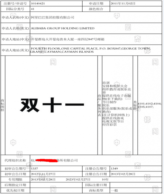 詳解 “雙十一”商標和有關雙十一網傳的流言