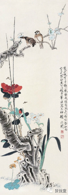 于非闇工笔花鸟画作品欣赏