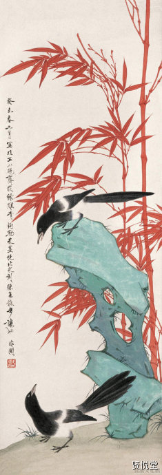 于非闇工笔花鸟画欣赏