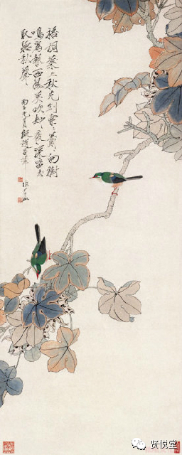 于非闇工笔花鸟画作品欣赏