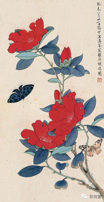 于非闇工笔花鸟画欣赏