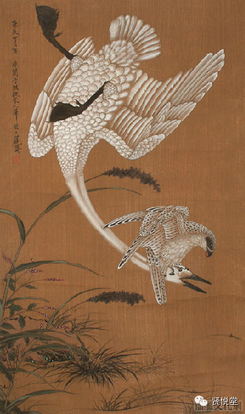 于非闇工笔花鸟画欣赏