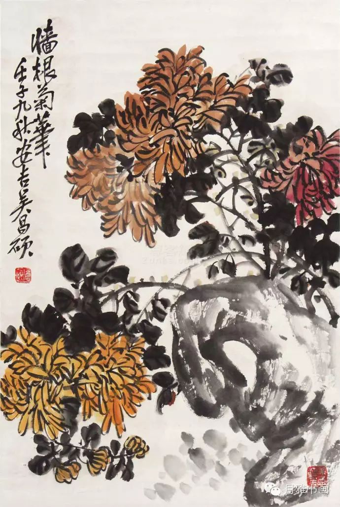 版画 青い秋 赤い秋 s.shida 正 - 美術品