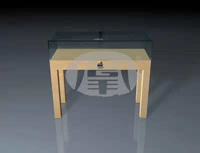 苹果木纹手机展柜效果图-好掌柜