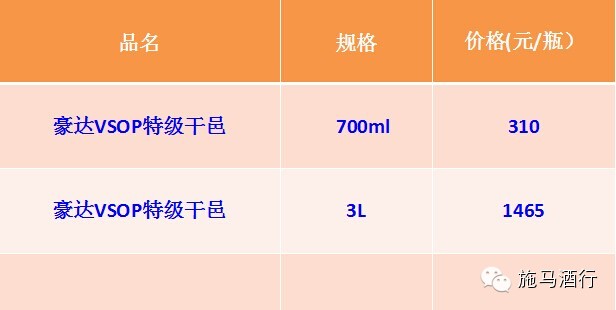 豪达vsop特级干邑白兰地
