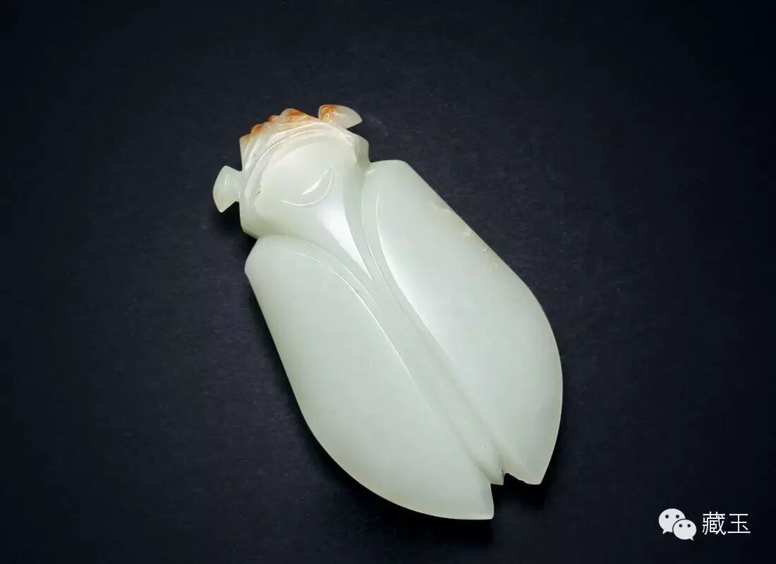 【 玉蝉瑪瑙根付 中華古玩 】　倣古葬玉　明～清朝期 为什么玉蝉是玉琀，玉琀却未必是玉蝉？_百科TA说