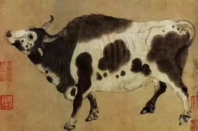 唐代韩滉的《五牛图》，深入刻画了牛劲和牛品