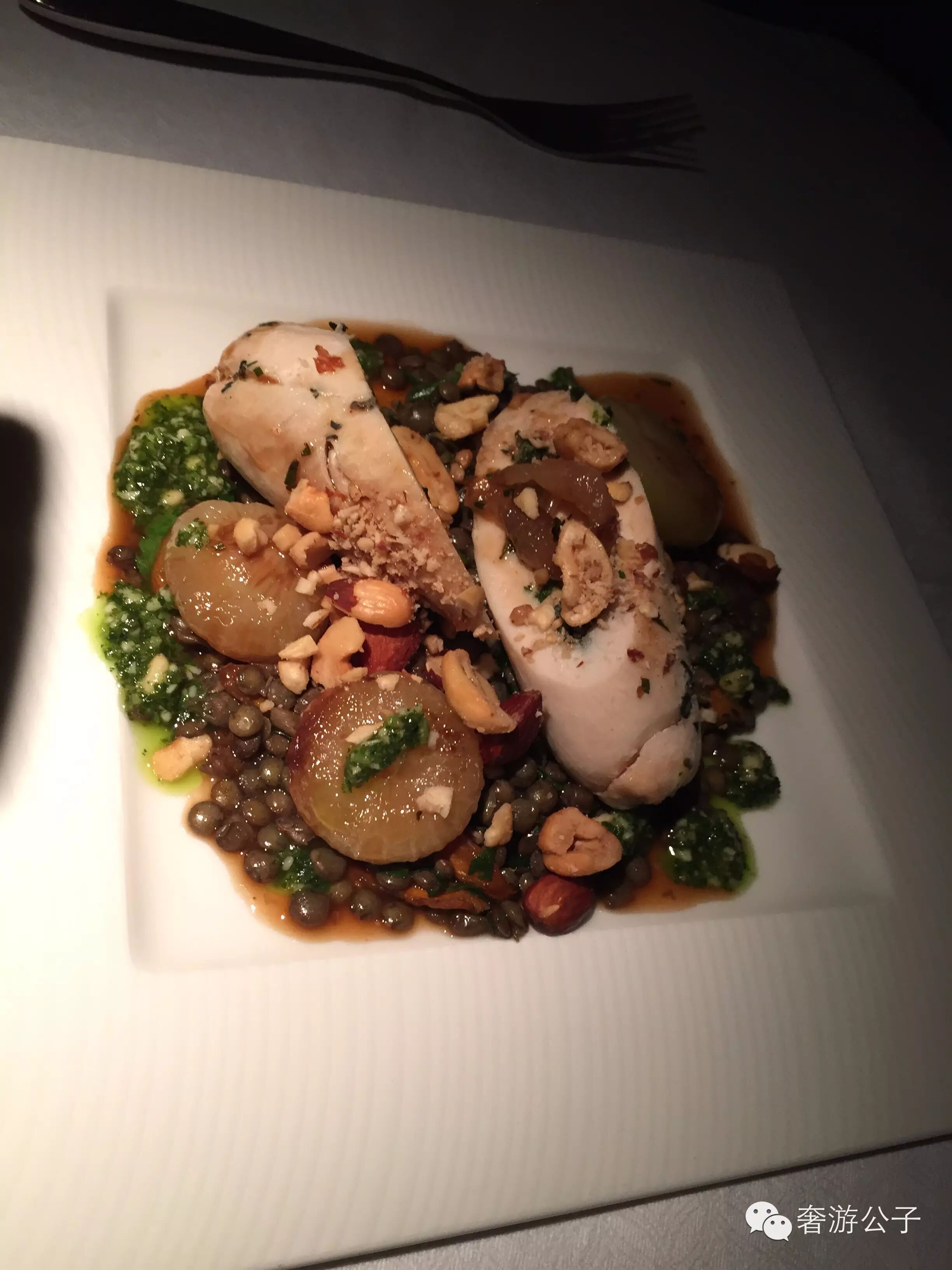 卡塔尔航空商务舱--洋葱圈+鸡肉