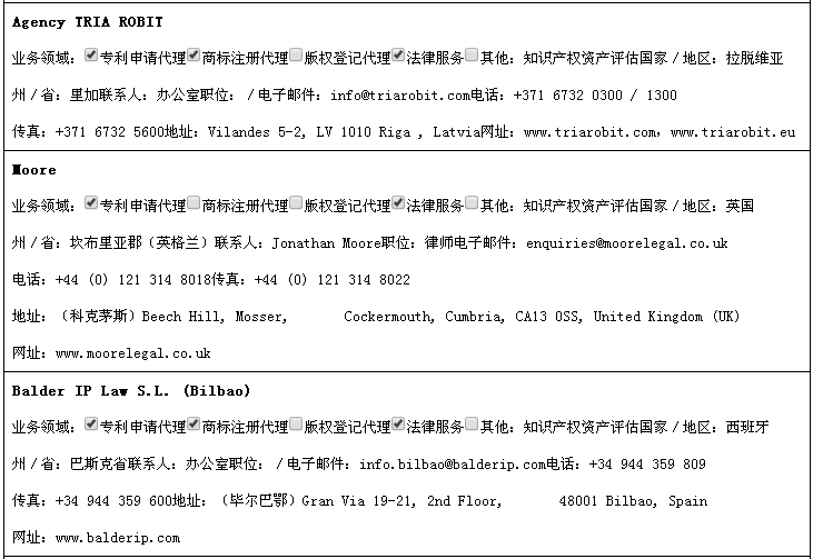 重磅福利！欧盟知识产权服务机构大全