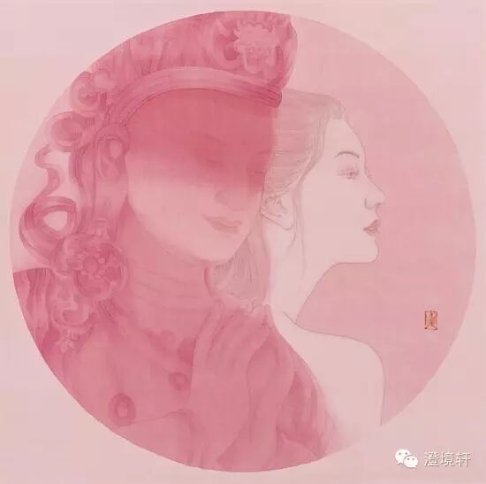 赵东，昔愿，直径53cm，纸本水墨，2015
