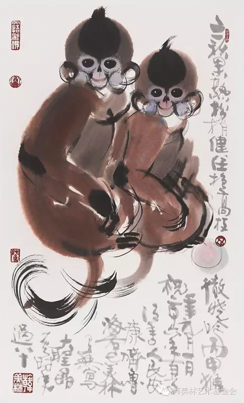 金猴闹春，韩美林十八幅猴画拜年啦！