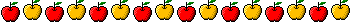 微信公众平台编辑器红黄苹果相间分割线文章模板素材图片