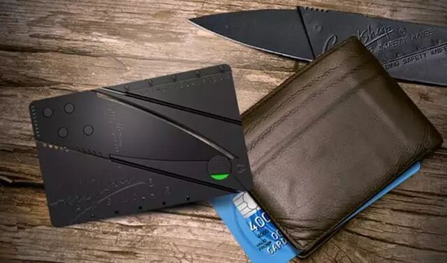 IAINSinclair签名版英国CardSharp2信用卡式随身卡片折叠刀（黑色）