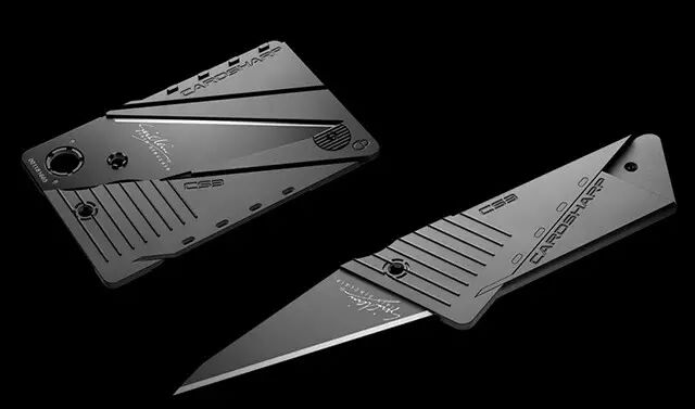IAINSinclair签名版英国CardSharp2信用卡式随身卡片折叠刀（黑色）
