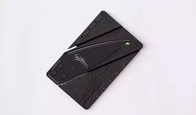IAINSinclair签名版英国CardSharp2信用卡式随身卡片折叠刀（黑色）