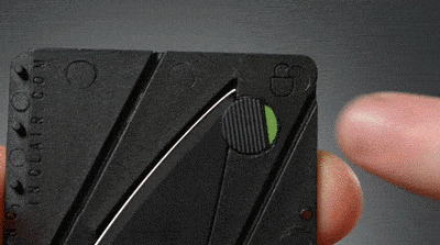 IAINSinclair签名版英国CardSharp2信用卡式随身卡片折叠刀（黑色）
