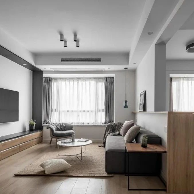 120m²爽朗现代家：用奶奶灰+原木色，解锁「新日式」极简生活