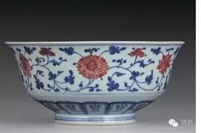 景德镇御色作品第一款：青花釉里红手绘松花神杯