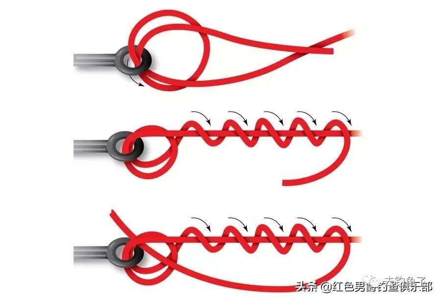 钓鱼的主线与八字环的连接方法
