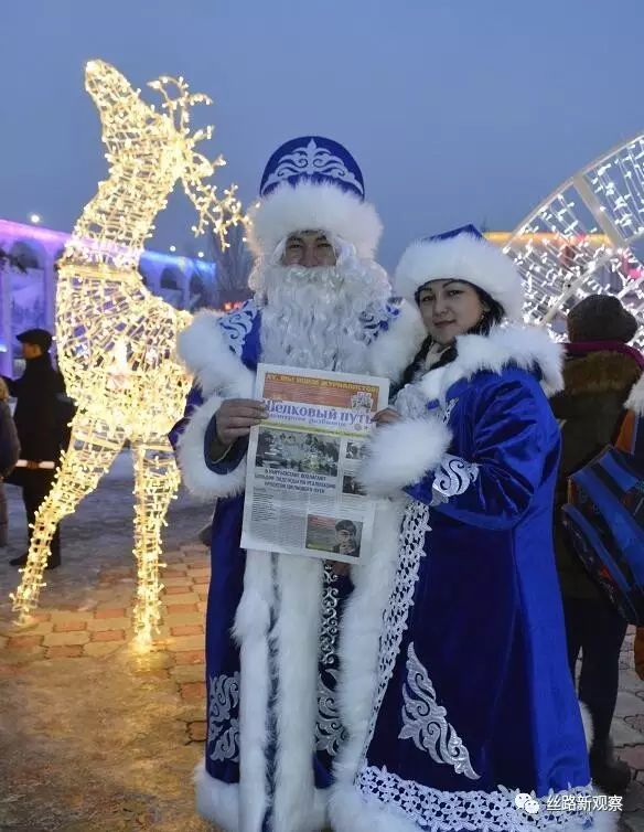 通向2017年倒计时开始！ 比什凯克张灯结彩 进入“新年时间