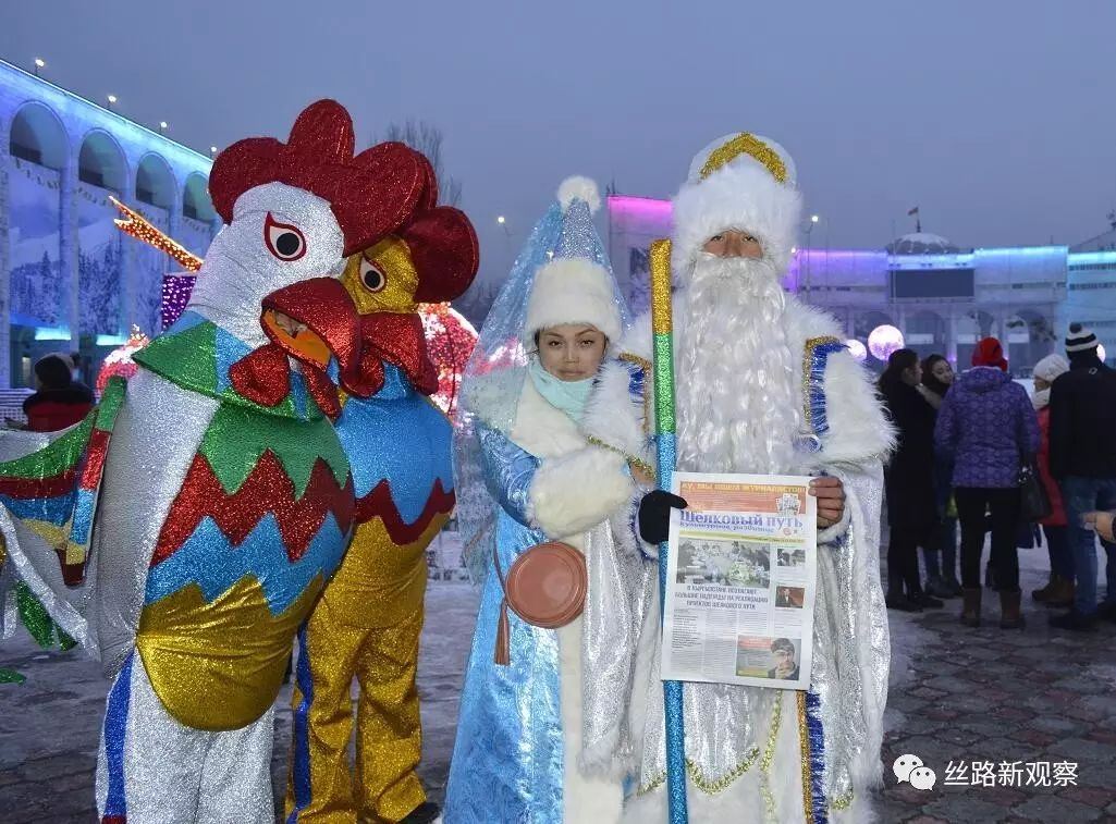通向2017年倒计时开始！ 比什凯克张灯结彩 进入“新年时间