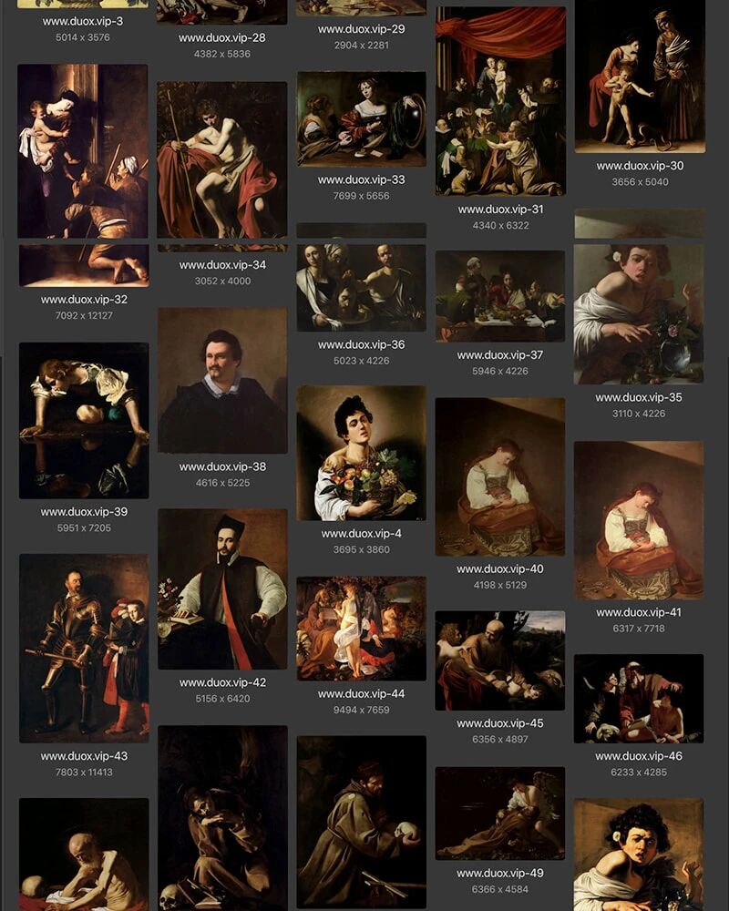 作品集下载｜上帝的”光”，他本身就是一件艺术品-卡拉瓦乔