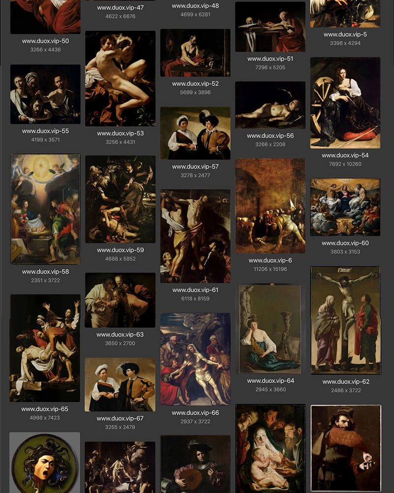 作品集下载｜上帝的”光”，他本身就是一件艺术品-卡拉瓦乔