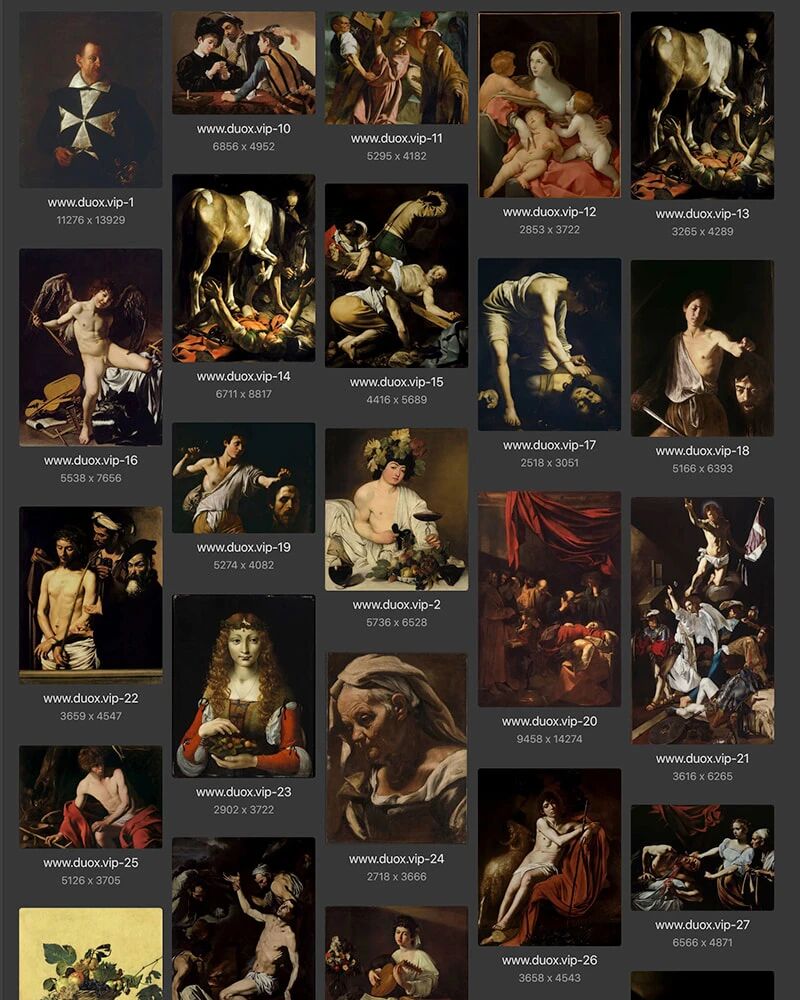 作品集下载｜上帝的”光”，他本身就是一件艺术品-卡拉瓦乔