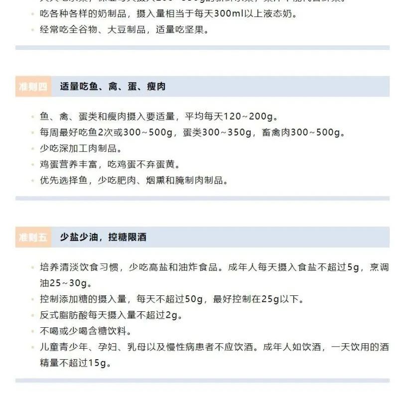 《中国居民膳食指南（2022）》核心推荐