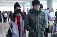 韩庚携女友卢靖姗现身机场,女方热得脱外套,韩庚却显得疲劳不堪
