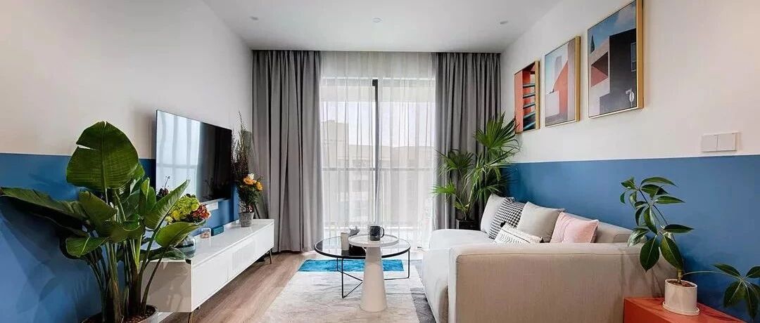 84平的小户型三房，独特的半墙，让层次分明又美观