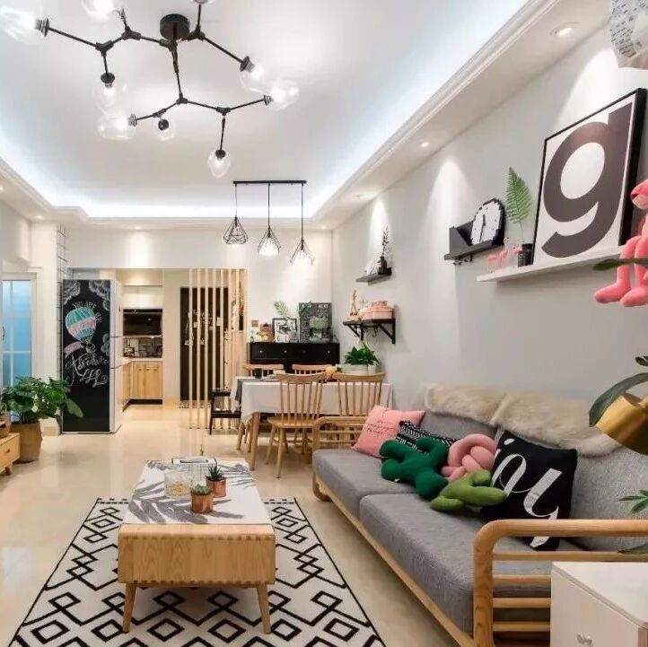 客餐厅结合的背景墙该怎么设计才好看？方法还挺多的