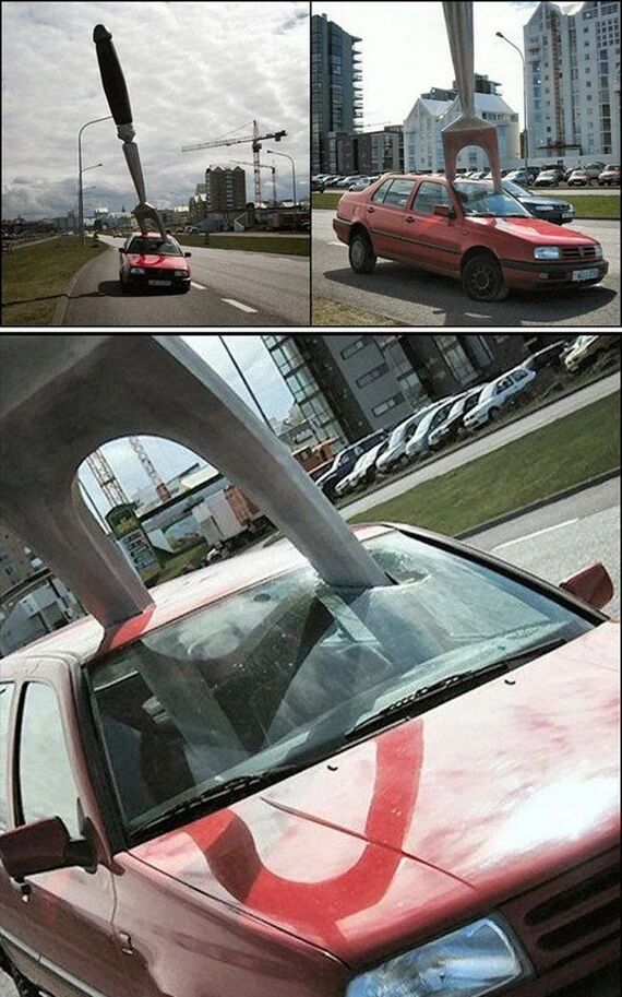60张实拍照片，离奇的车辆事故，又可怕又搞笑！引以为戒吧