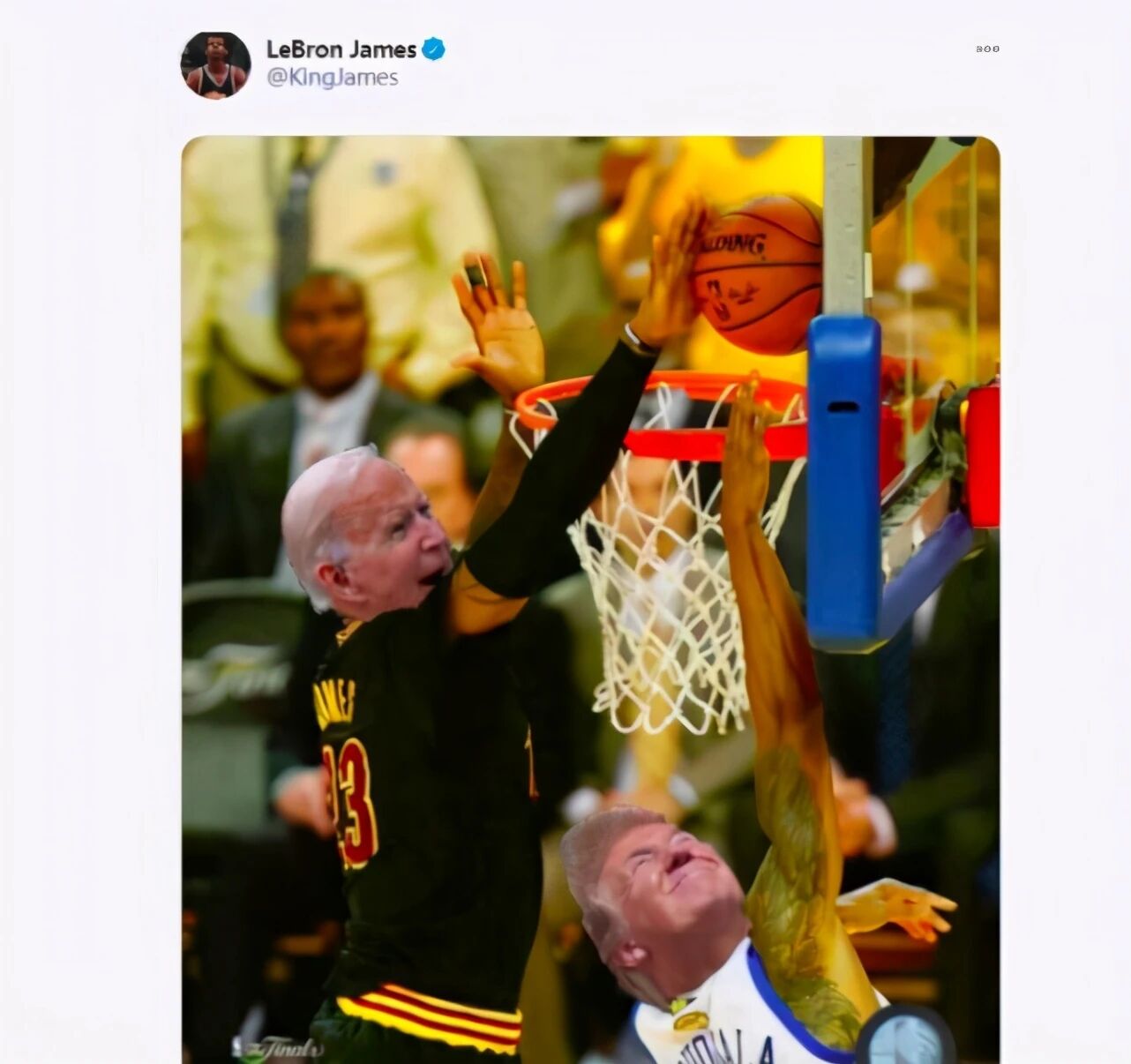 詹姆斯携6大巨星疯狂欢送川普！格林喊话詹皇，库里送签名球衣