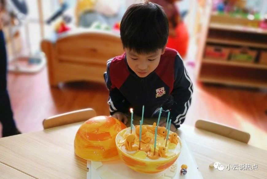 叶一茜田亮为儿子庆生,7岁的森碗超可爱,生日许了两个愿望