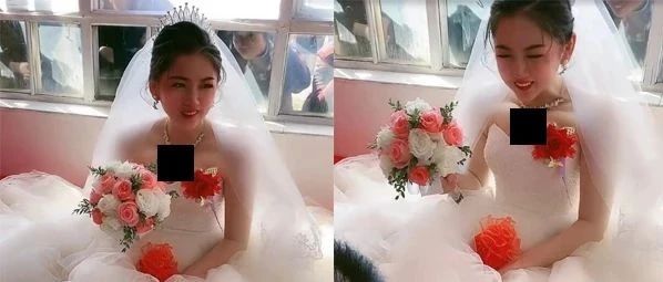 婚纱选得太紧的新娘