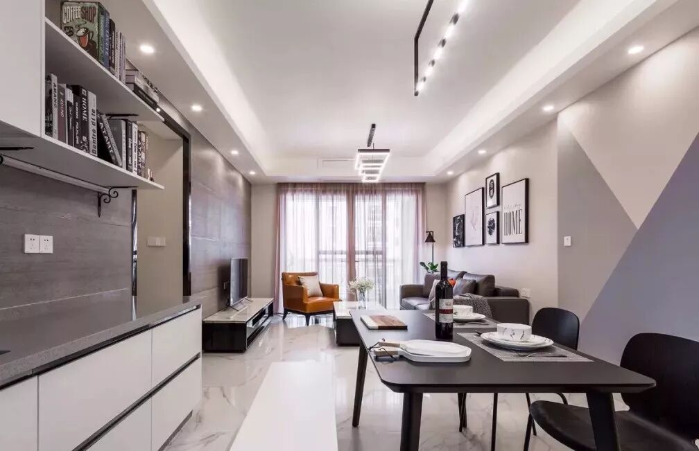 102平的现代简约三居室