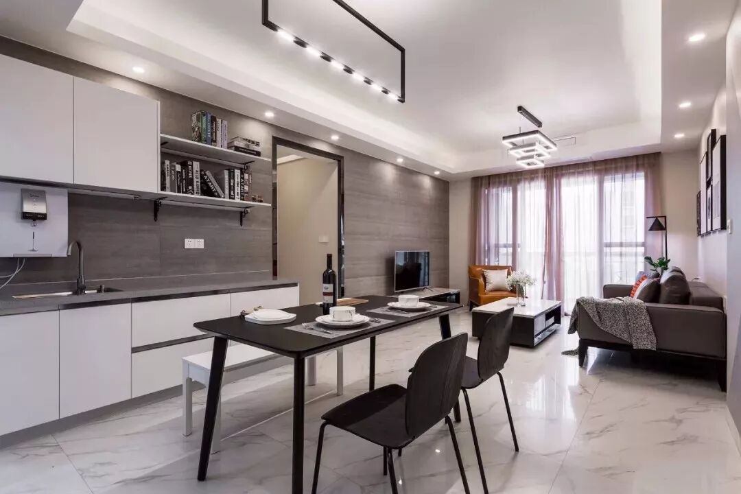 102平的现代简约三居室