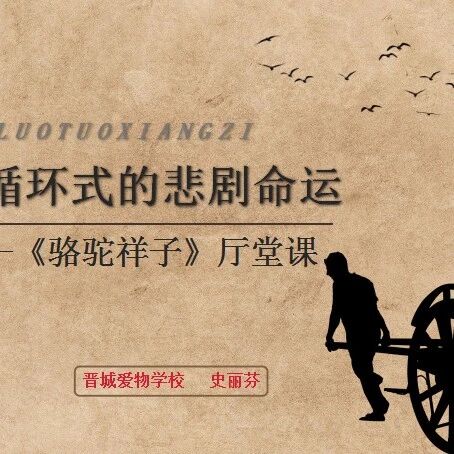 【青春语文•史丽芬整本书教学研究51】死循环式的悲剧命运——《骆驼祥子》厅堂课