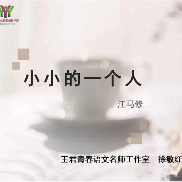 【青春语文 · 徐敏红课堂研究（51）】《小小的一个人》教学设计