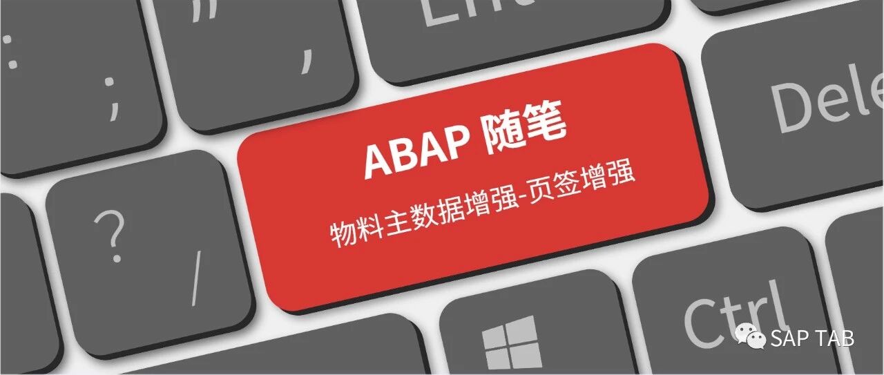ABAP 随笔物料主数据界面增强页签增强 - 封面图