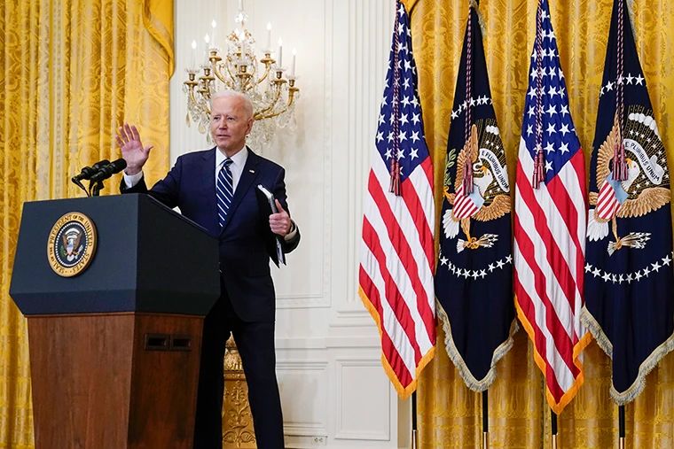 拜登白宫新闻记者会 图源CNN