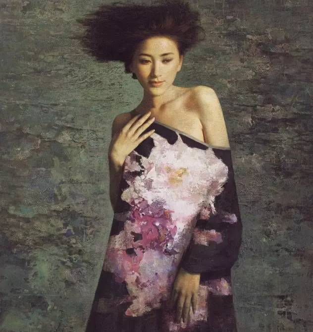 謝楚余 女性人物 油彩 手描き 70×100cm 讓男人心動女人心碎的謝楚余油畫作品欣賞（里昂先生提供