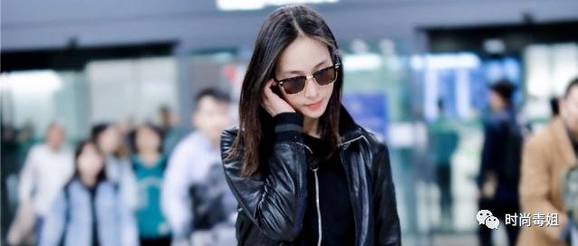 张钧甯不愧是台湾气质女王，穿皮衣混搭运动裤，“乱穿”也好看
